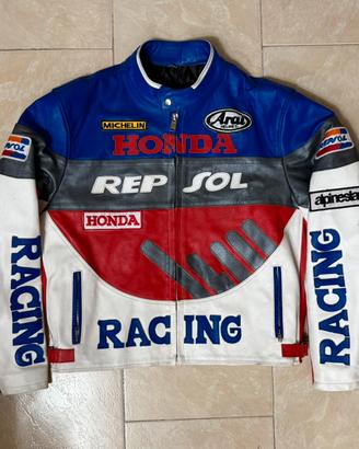 Giacca da moto im vera pelle Repsol Honda