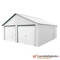 Box cantiere 664x721 due saracinesche bianco