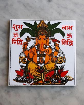 Piastrella decorativa indiana con Ganesh