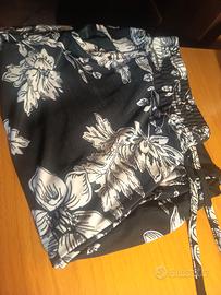 pantalone nero e bianco vestibilità morbida 