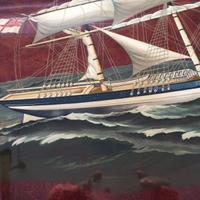 Quadro Veliero Inglese dipinto a Mano su Legno