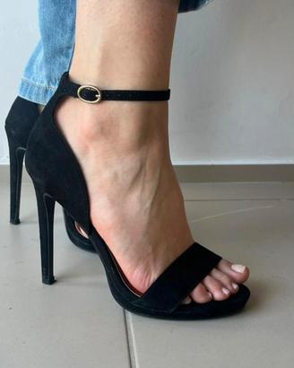 Sandali Tulipano / Nero / tg. 37 / tacco 11,5 cm