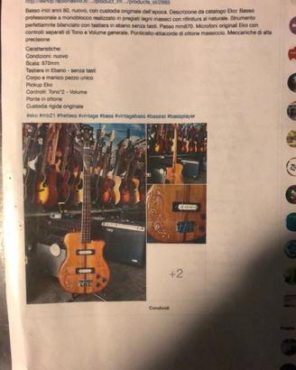 Basso eko mb21 anni '80