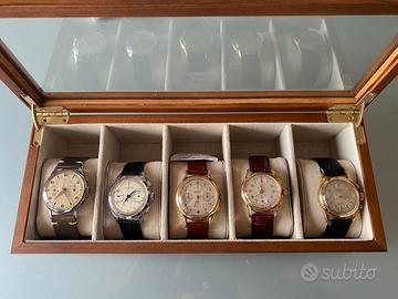 Collezione 5 cronografi anni 40/50 ruota a colonne