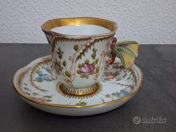 Tazza e piattino porcellana francese Sevres