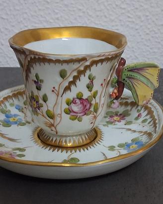 Tazza e piattino porcellana francese Sevres