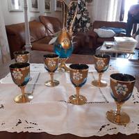 Servizio in vetro di Murano in foglia oro