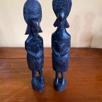 Arte Africana Coppia Statue Legno