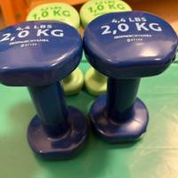 Coppia di manubri da 1 kg e 2 kg