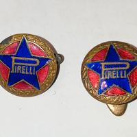 lotto spilla e distintivo vintage smalti Pirelli 
