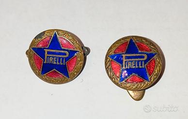lotto spilla e distintivo vintage smalti Pirelli 