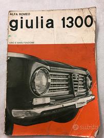 ALFA GIULIA 1300 1964 LIBRETTO USO E MANUTENZIONE