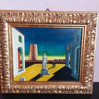 Riproduzione  De Chirico - Piazza d'italia - 1972