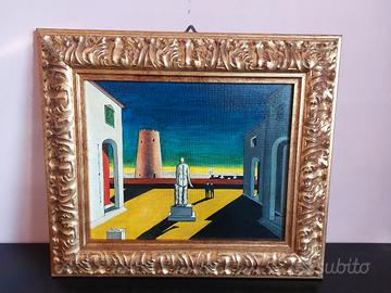 Riproduzione  De Chirico - Piazza d'italia - 1972