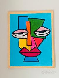 Quadro arte moderna dipinto a mano su tela 50x40 