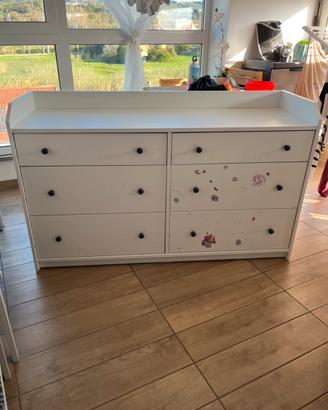 Cassettiera IKEA HAUGA 6 cassetti bianca