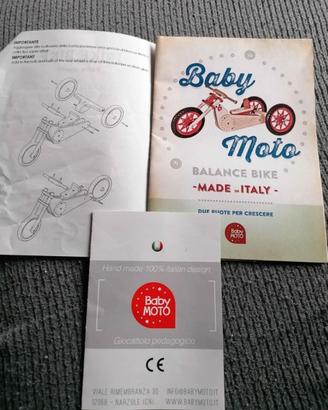 Baby moto in legno