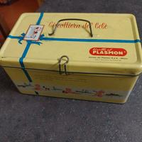 scatola latta vintage biscotti plasmon