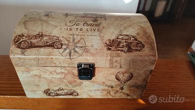 scatolina a bauletto portaoggetti di cartone