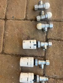 Kit 3 valvole  termostatice + 3 detentori 3/8