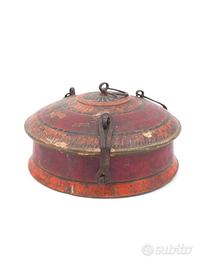 Antica Scatola Legno Laccato India 800 Spezie
