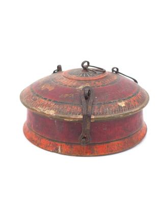 Antica Scatola Legno Laccato India 800 Spezie