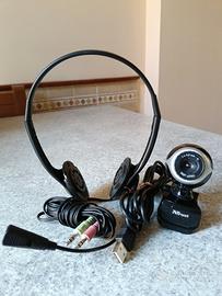 Webcam con cuffie Trust per pc 