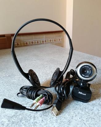 Webcam con cuffie Trust per pc 