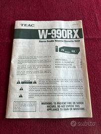 Manuale  originale Teac W-990RX