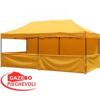 Gazebo pieghevole 6x3 giallo giardino feste eventi
