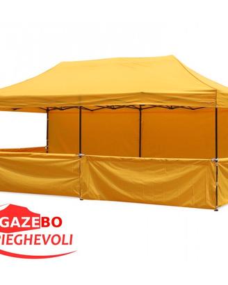 Gazebo pieghevole 6x3 giallo giardino feste eventi