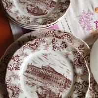 Piatto torta più 6 piattini Le ville Venete 