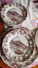 Piatto torta più 6 piattini Le ville Venete 