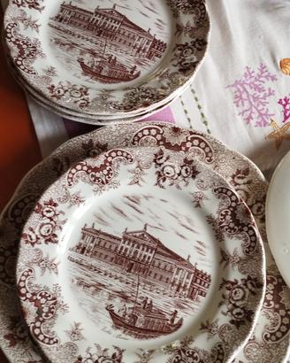 Piatto torta più 6 piattini Le ville Venete 