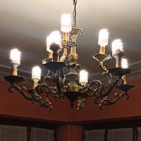 Lampadario in ottone 