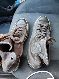 scarpe converse taglia 44  marroni in pelle 