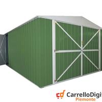 Box auto in Acciaio lamiera 360x514cm 18mq verde