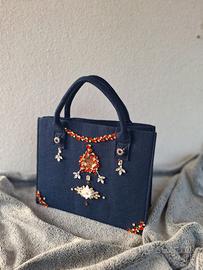 ELEGANTE BORSETTA CON STRASS , PEZZI UNICI