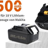 Batteria di ricambio per Makita 2 batterie da 18 V