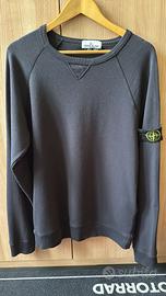 Felpa Stone Island Girocollo Cotone Nera Tg.L