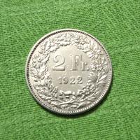 Moneta in Argento da 2Fr.Svizzera del "1922"
