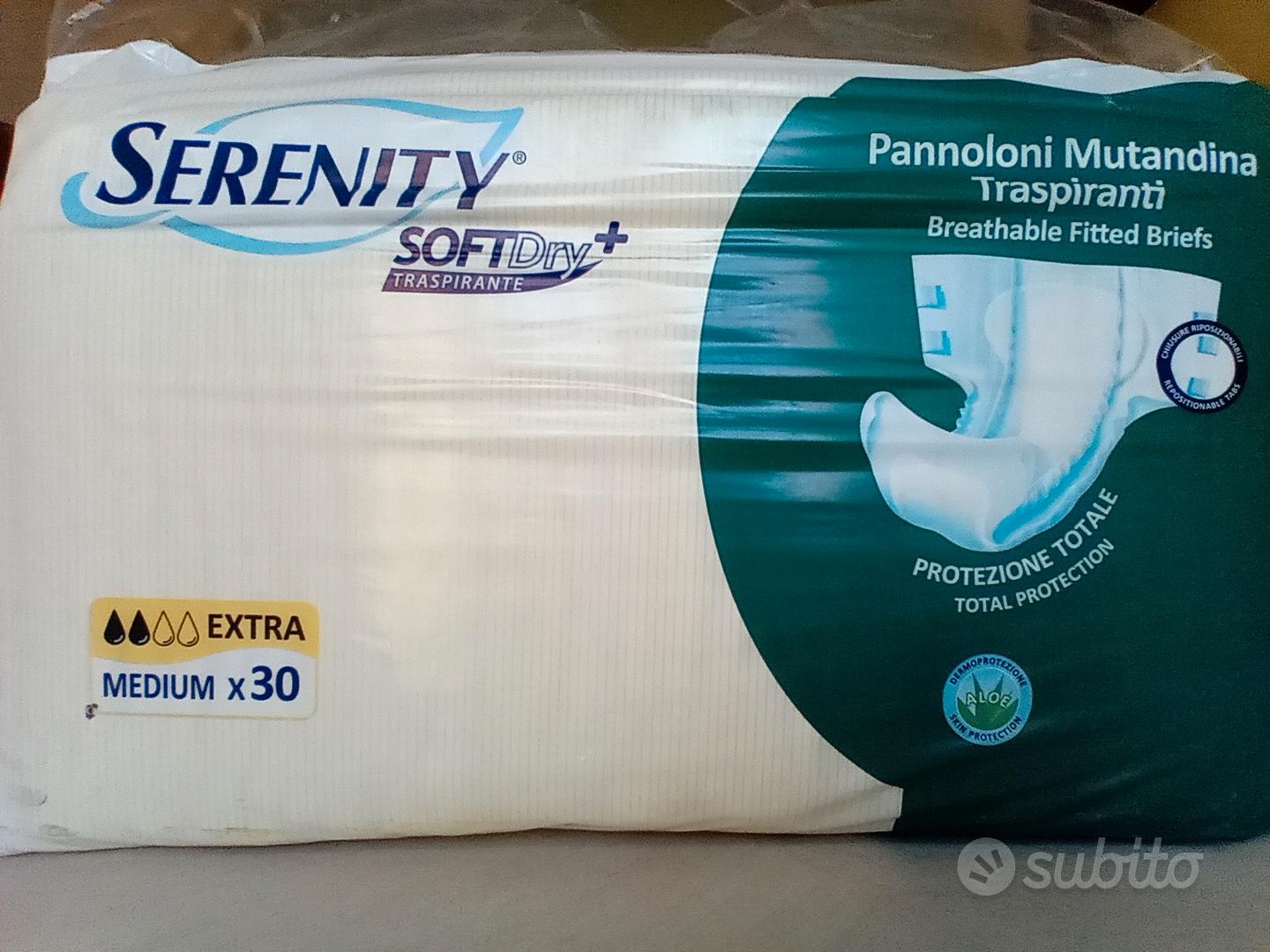 Serenity Soft Dry+ Extra assorbente pannolone mutandina per incontinenza  taglia M 30 pezzi