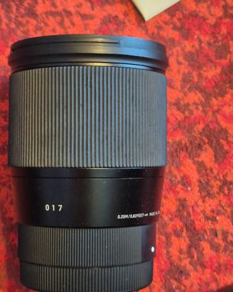 Sigma 16mm f/1.4 DC DN Contemporary per Sony E