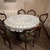 Tavolo classico allungabile e 6 sedie coordinate