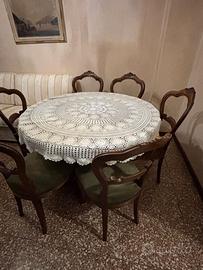 Tavolo classico allungabile e 6 sedie coordinate