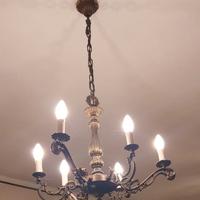 Lampadario vintage anni 60/70 in ottone 