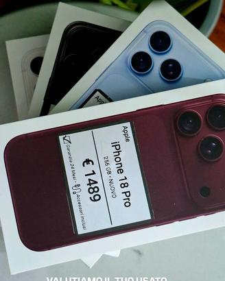 IPHONE 18 PRO 256GB BURGUNDY nuovo