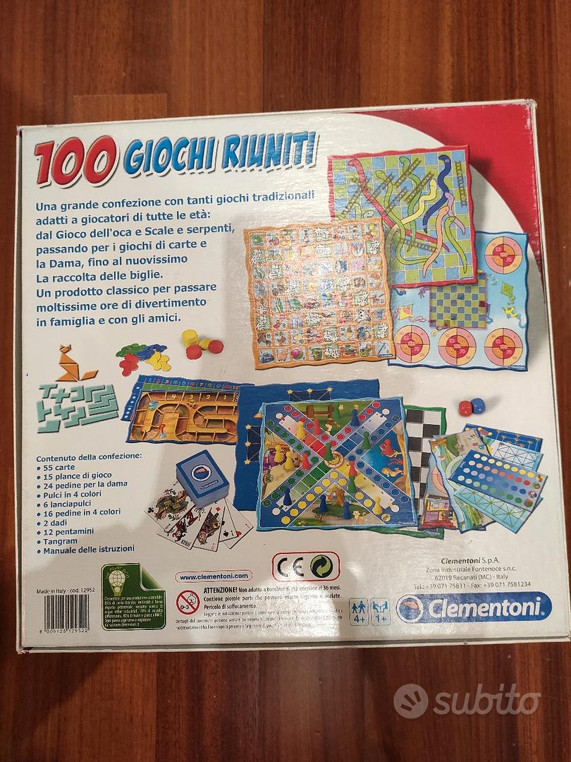 Clementoni - 100 Giochi Riuniti Gioco Da Tavolo Colore Multicolore, 12952 :  : Giochi e giocattoli