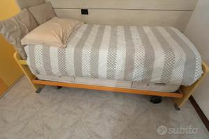 letto singolo con secondo letto estraibile