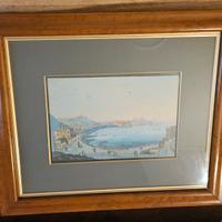 Gouache vista golfo Napoli 800